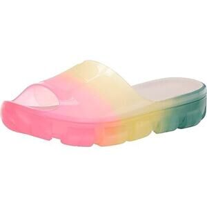 UGG Women's Jella Watercolors Clear Sandal, Aainbow Size 10M